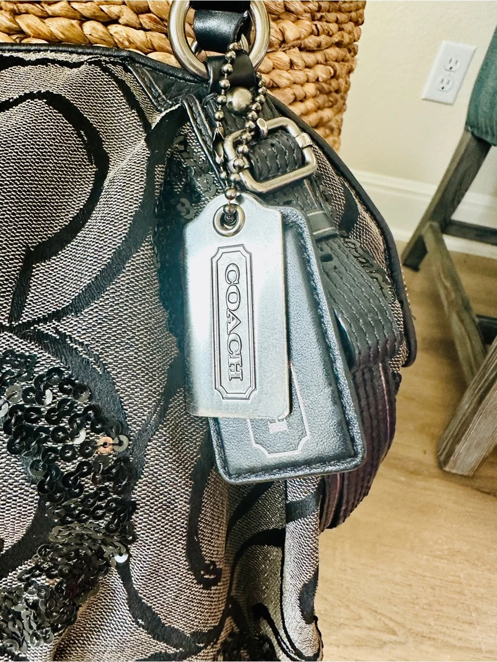 Coach Madison Sequin Op Art Sophia Satchel